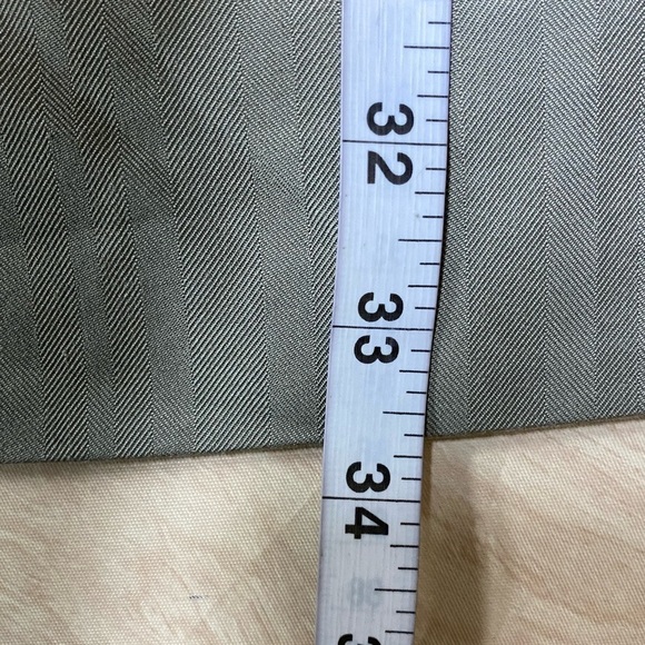 Chaps Mens Suit Jacket 3 Button Olive Beige Size 44 Long NWT - Picture 5 of 5